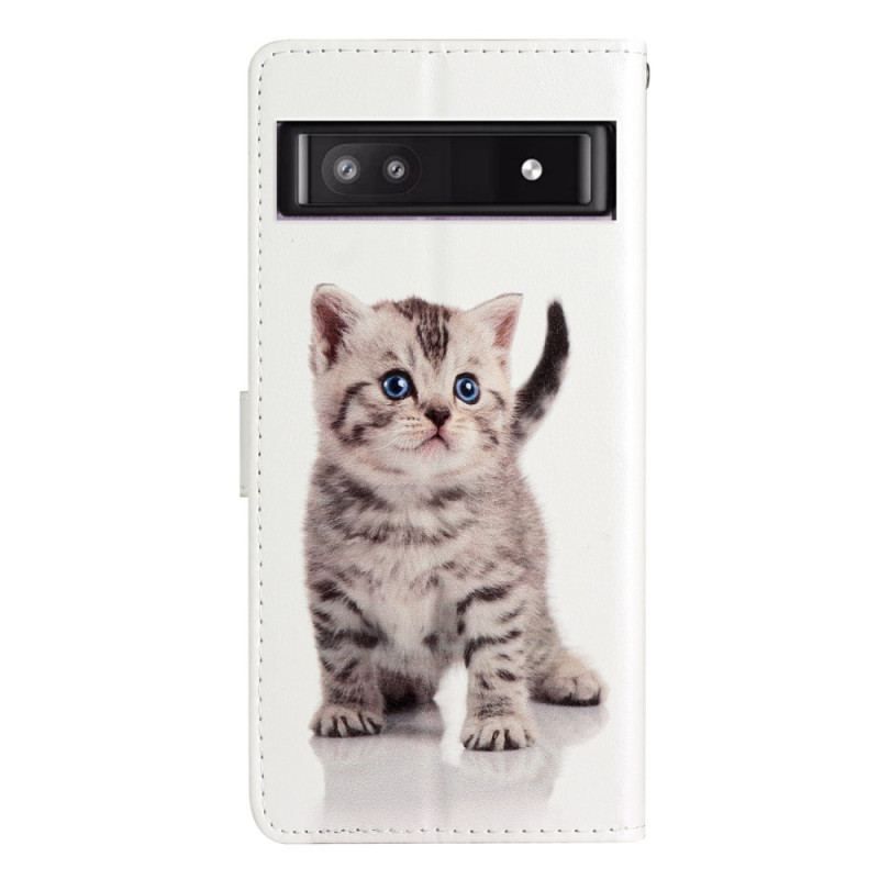 Housse Google Pixel 7A Joli Chaton à Lanière