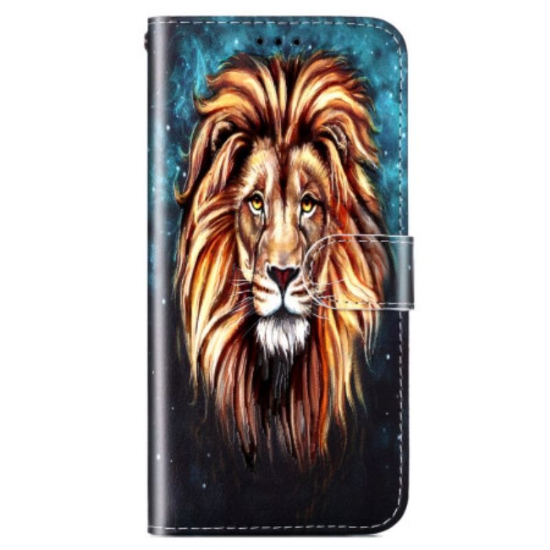 Housse Google Pixel 7A Lion Coloré à Lanière