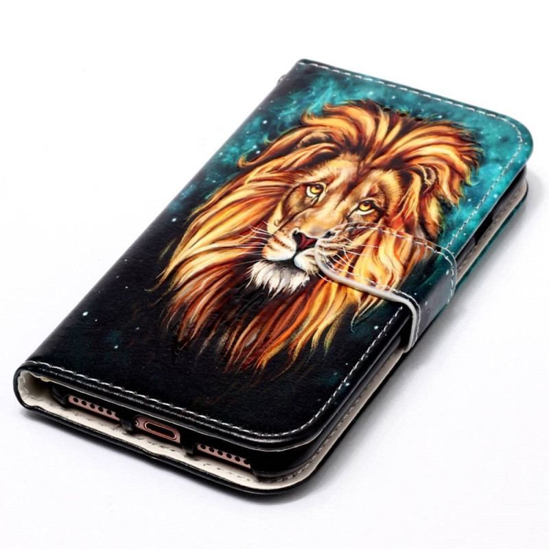 Housse Google Pixel 7A Lion Coloré à Lanière