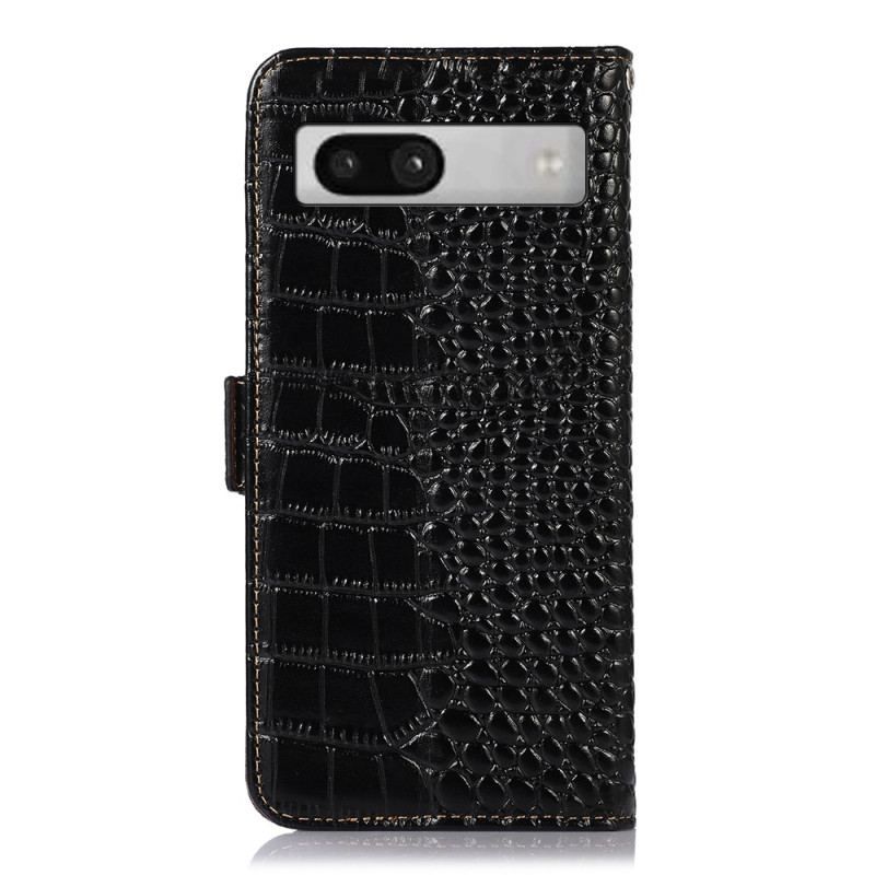 Housse Google Pixel 7A Style Crocodile RFID