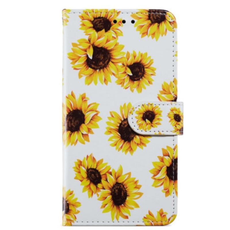 Housse Google Pixel 7A Tournesols à Lanière