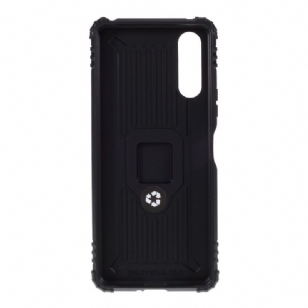 Coque Sony Xperia 10 II Aspect Carbone avec Anneau Support